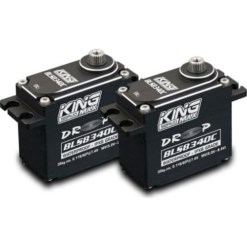 1PC KINGMAX BLS8340C 83g 46kg.cm IPX8 waterproof underwater industrial digital servo HV steel gear full CNC brushless motor