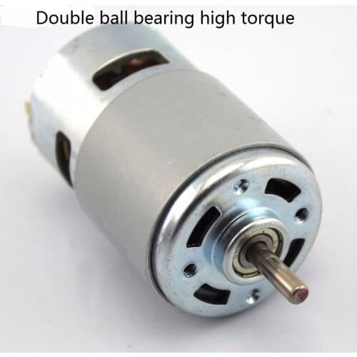10pcs Double ball bearing high torque micro motor 775 motor 12VDC 3.2Nm 15000rpm 150W DIY table saw motor RS-775