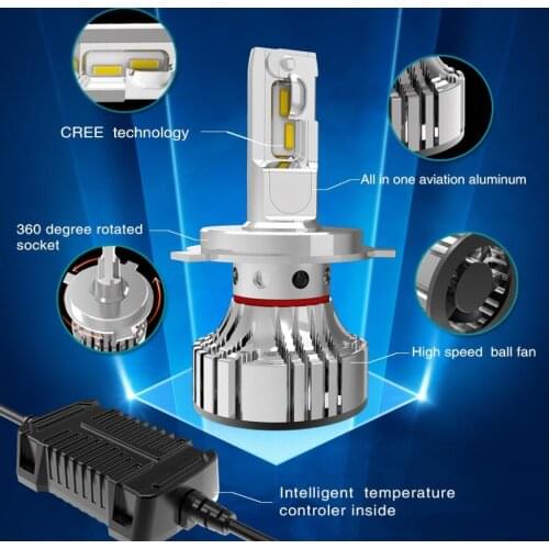 2pcs 72W 12000LM H4 H7 H8 H11 Car LED Headlights Bulb Fog Light F2 9005 9006 HB3 HB4 PSX24W PSX26W LED White 6000K yellow 3000k