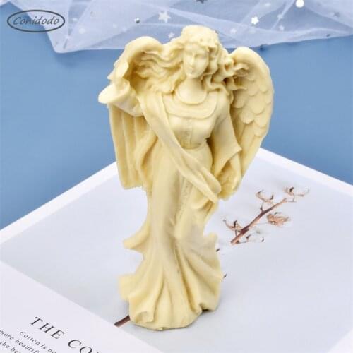 3d Stereo Beautiful Angel Shape Candle Mold Aromatherapy Gypsum Scented Molding Home Room Office Decoration Tool