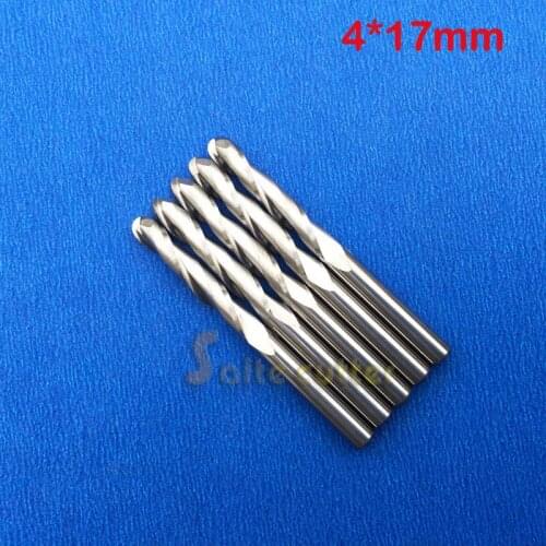5pcs 4mm Two Flute High Quality Carbide Ball Nose End Mills CNC Bit CEL 17mm free shipping