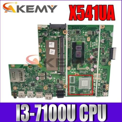 Akemy For Asus X541UJ X541UV X541UVK X541UQ X541UQK X541UA X541UAK X541U laptopmotherboard with I3-7100U CPU 0M GM tested100