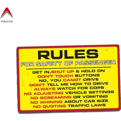 Aliauto Rules for Safety of Passenger Car Sticker Vinyl Decal Truck 4X4 Offroad 4WD Dirt JDM Race Waterproof,13cm*9.5cm
