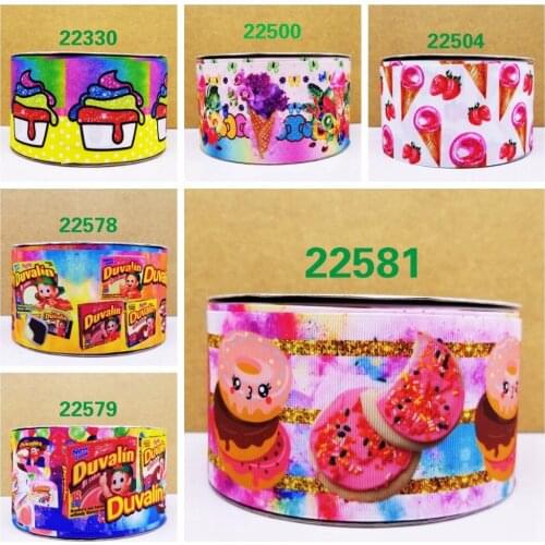 Free shipping 50 yard cartoon printed grosgrain ribbon 22330