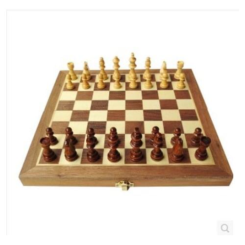 Large Magnetic Wooden Folding Chess Set Felted Game Board Interior Storage Adult Kids Gift Family Game Chess Board