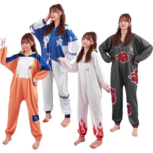 Brdwn Adult Uzumaki Sasuke Namikaze Minato Itachi Cosplay Costume Sleep Jumpsuits Sleepwear Onesies Pajamas