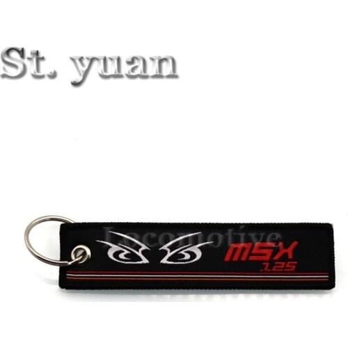 For Honda motorcycle key Tt1000S MSX125 Hornet GOLOWING GL1800 Hornet Honda embroidered keychain with buckle key ring