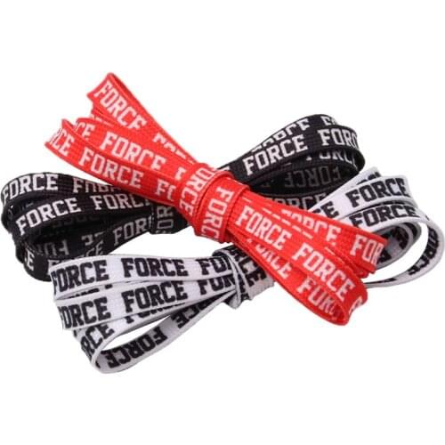 Fantastic Flat Letter Print Shoelaces Sport Shoe Laces Sneaker Polyester Decoration Pattern Colored Bootlaces