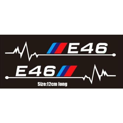 2pcs car rearview mirror sticker for bmw E30 E34 E36 E39 E46 E60 E61E87 E90 E83 F10 F20 F21 F30 F35 12cm*6cm