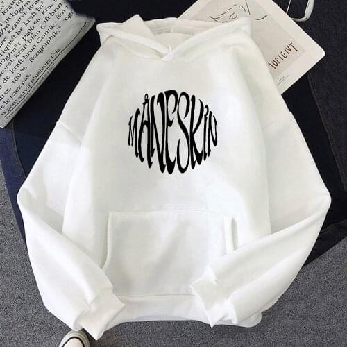 Harajuku Fleece Pullover Hoodie 11 Colors Maneskin Hoodie New Fashion Womens Oversized Loose O-Neck Casual Sweatshirt Hoodie