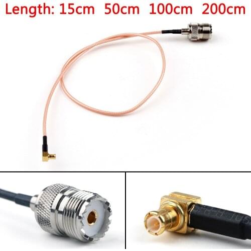 Areyourshop Cable MCX Male Plug Right Angle To SO239 UHF Female Jack RG316 6ft Pigtail 50cm 200cm 50Ohm Wholesale Wire Cable