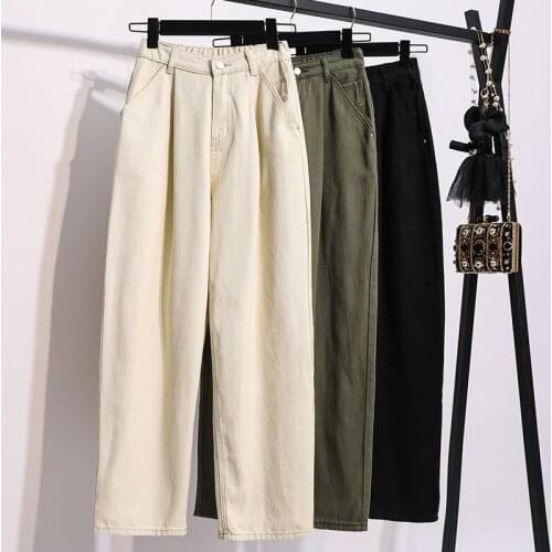 Black Wide Leg Capris Plus Large Size Oversize Korean Vintage Clothes WomenS High Waist Trousers Fashion Pants For Girls 2021