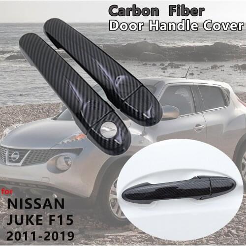 Carbon Fiber Door Handle Cover Trim Accessories for Nissan JUKE F15 Infiniti ESQ 2011 2012 2013 2014 2015 2016 2017 2018 2019