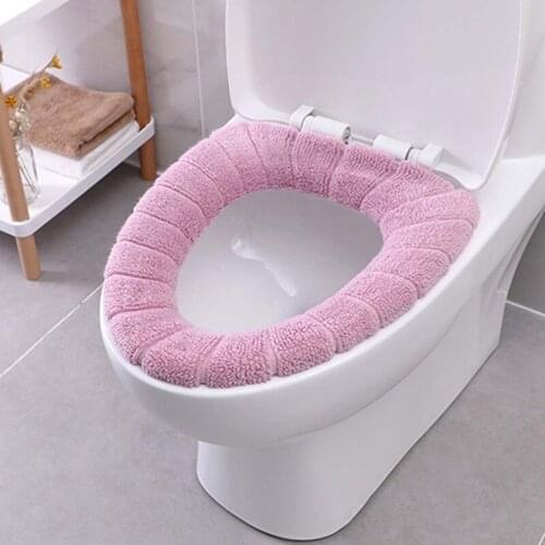 Nordic Winter Thick Toilet Seat Covers Soft Washable WC Toilet Lid Cover Universal Closestool Mat Seat Case Bathroom Accessories