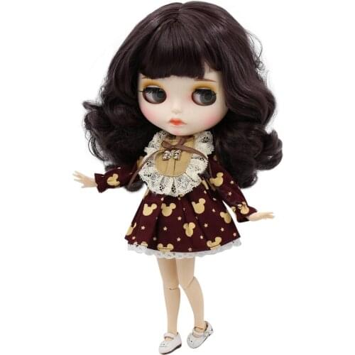 ICY DBS Blyth doll 1/6 bjd customized face nude joint body with white skin for girl gift BL9219