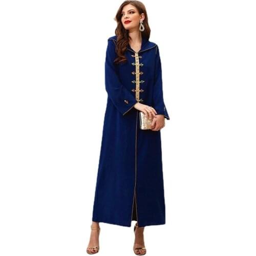 Moroccan Abaya Jellaba Muslim Women Gorgeous Handsewn Rhinestones Long Sleeve Hooded Robe Dress Arabic Dubai Islamic Gown