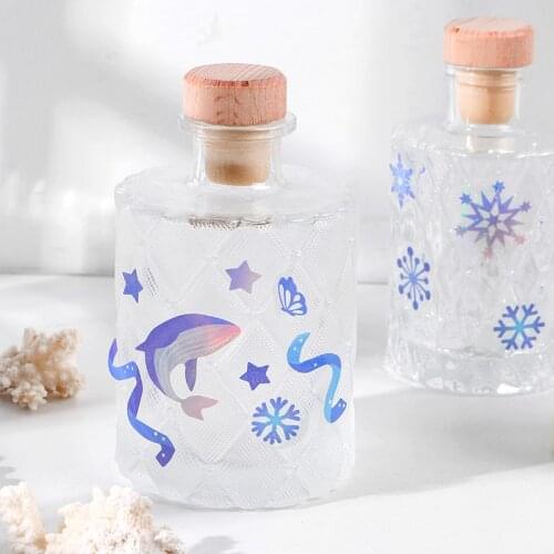 Mohamm 1PC PET Sticker Sparkle Cute Decoration Scrapbooking Stationery School Supplies