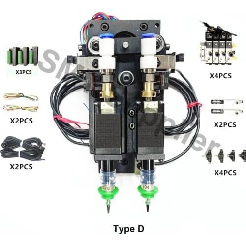 SMT DIY Double Head Mountor Connector Nema8 Hollow Shaft Stepper For Pick Place Machine Double Head SMT Mounting Head