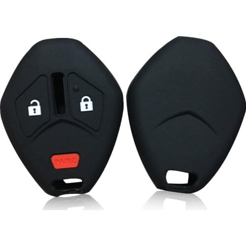Silicone Rubber Car Key Cover Case Set Holder For Mitsubishi Lancer Galant Outlander Endeavor Key Holder Case For Keychain Alarm