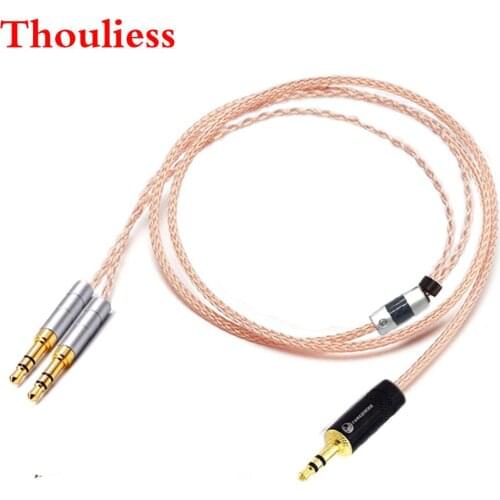 Thouliess HIFI 7N Single Crystal Copper Sundara Aventho Focal Elegia t1 t5p D7200 MDR-Z7 2.5/3.5/4.4mm Balance Headphone Cable