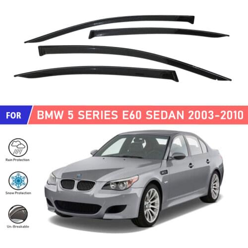 Window deflector for BMW 5 Series E60 Sedan 2003-2010 car window deflector wind guard vent sun rain visor cover styling decor