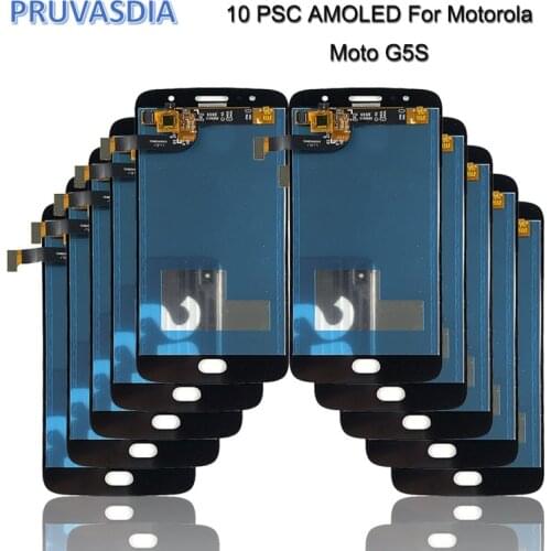 Wholesale 10 Piece Tested For Motorola Moto G5S LCD XT1793 XT1794 XT1792 Touch Screen Digitizer Assemble For Moto G5S Display