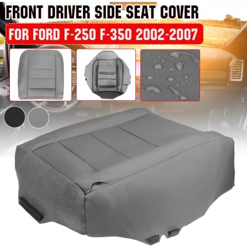 Front Driver Side Bottom Seat Cover PU Leather Waterproof For Ford F250 F350 Super Duty Lariat 2002 2003 2004 2005 2006 2007