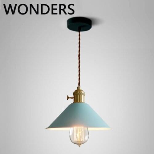 Nordic macaron dining chandelier Simple modern creative LED single head pendant living room dining room decoration ceiling light