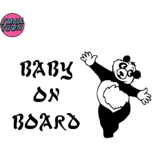 Small Town 16.2X10.1CM BABY ON BOARD Warning Vinyl Decals Creative Fashion Bumper Decoration Car Sticker C25-0314