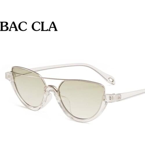 BAC CLA Cute Sexy Retro Cat Eye Sunglasses Women Small Black White Triangle Vintage Cheap Ladies Sun Glasses Red Female UV400