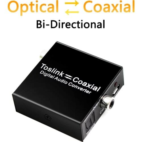 Toslink Optical to Coax / Coaxial to Optical SPDIF Bi-Directional Swtich Digital Audio Converter