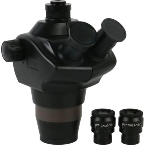 8X-50X Simul-Foca Trinocular Stereo Microscope Parfocal Microscope Large Multiple Wide Viewing WF10/22MM Eyepiece