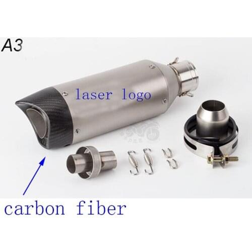 Universal 51mm Motorcycle Exhaust Pipe Carbon Fiber Exhaust Escape Modified Muffler DB Killer For R3 Z900 GSX750R K8 R6