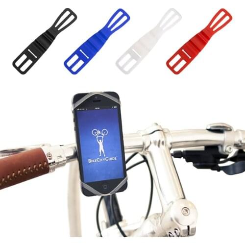 Universal Bicycle Silicone Strap Handlebar Fixed Strap MTB Portable Non-slip Phone Holder Flashlight Bracket Bike Accessories