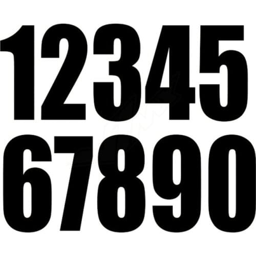 Three Ratels FD16 Vinyl Die Cut Racing Number Sticker For Car Motor Bike Truck Laptop Helmet For Mercedes Benz 10*9cm