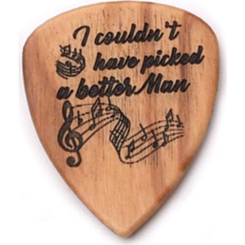 2-Piece Olive Wood Guitar Pickups w/ Storage Box Guitar Accessories Parts