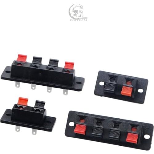 5 2-position, 4-position connector terminals push in jack spring loaded audio speaker terminals