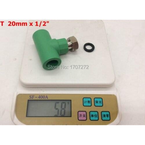 Free Shipping Quality Enviromen PPR Solar couipler Fittings tee junction DN20X1/2" Connector for water pipeline,Three Direct Lin