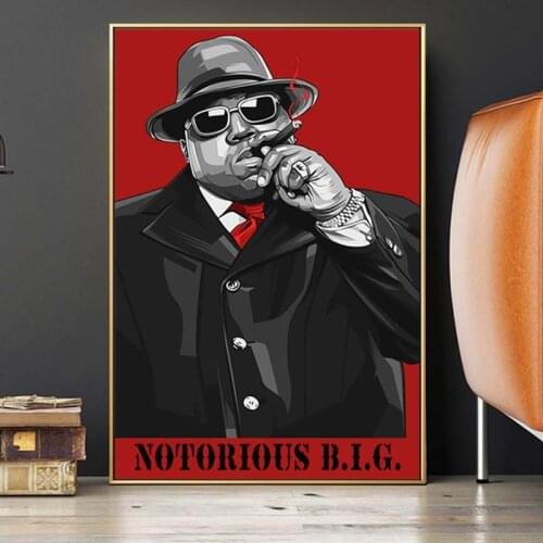 Biggie Smalls The Notorious B.I.G. Hip-Hop Music Canvas Painting Art On Wall Decor Poster And Prints Portrait Picture Decoration