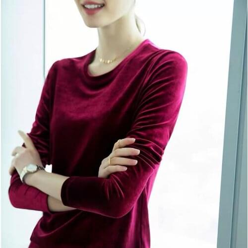 Brand Women sexy velour Blouse Spring and Autunm Long Sleeve velvet Shirts Casual Tops plus size Femme Winter Blusas 5XL 6XL 7XL