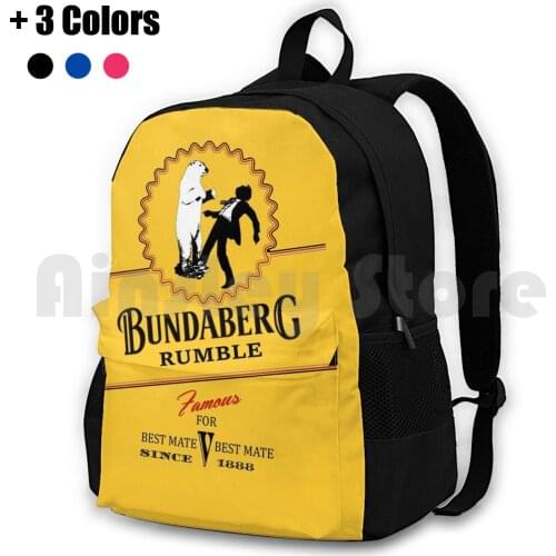Bundaberg Rumble Outdoor Hiking Backpack Waterproof Camping Travel Drunk Australia Rum Spirit Aussie Bundaberg Funny Drinking