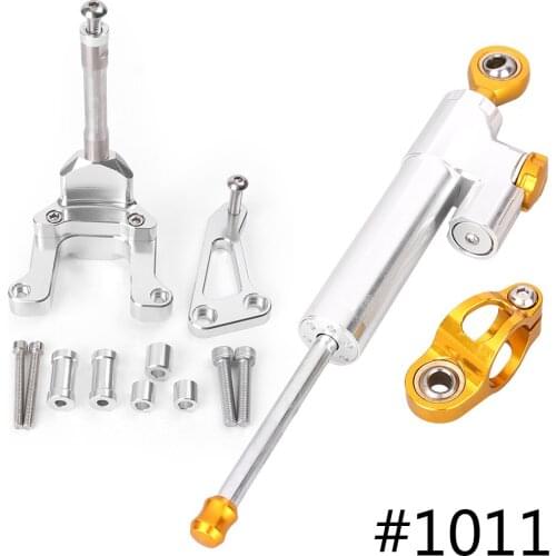 For Yamaha M-SLAZ MSLAZ CNC Steering Damper Stabilizer w/ Bracket Set Saftety Control Anodized Aluminum Motorcycle Accessories
