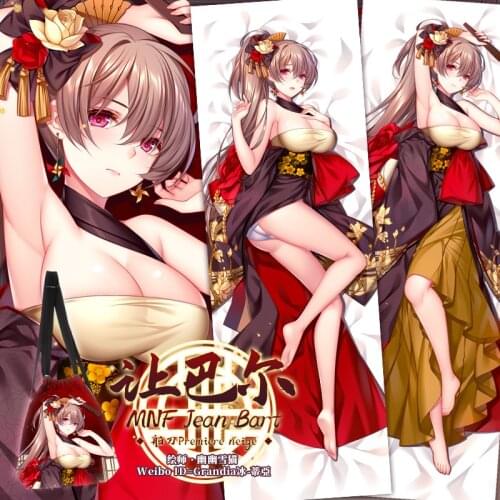 Game MNF Jean Bart Azur Lane Dakimakura Hugging Body Pillow Case Otaku Male Long Pillow Cushion Cover Gifts SM