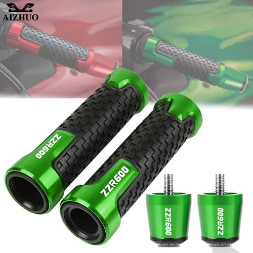 ZZR 600 Handle Bar Grip Cap End Plug FOR KAWASAKI ZZR600 1990-2009 2008 2007 2006 Motorcycle 7/8'' 22mm Handlebar Grips Ends