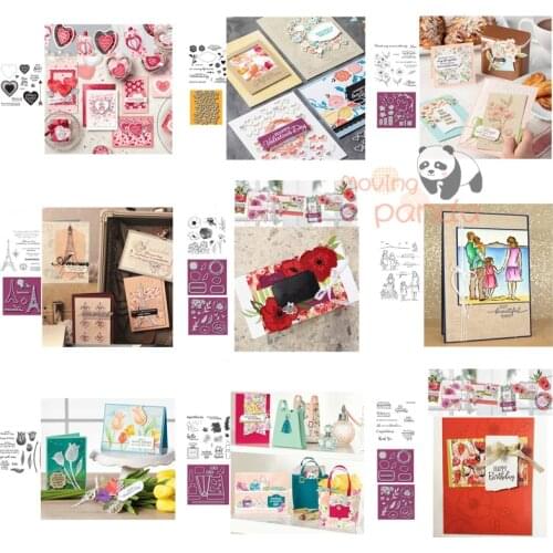 Love Flower Stamp And Metal Cutting Die Sets Knife Die For Scrapbook DIY Decoration Photo Album Embossing Handmade Craft Stencil