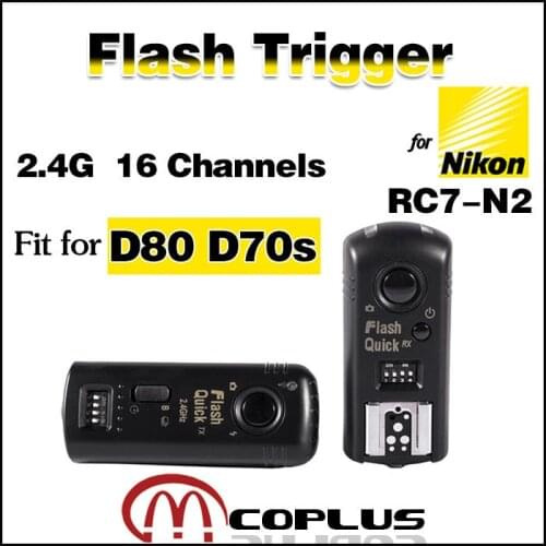 Meike MK-RC7 N2 16 Channel Wireless Remote Speedlite Flash Trigger Transceivers for Nikon D70S D80 DSLR Camera