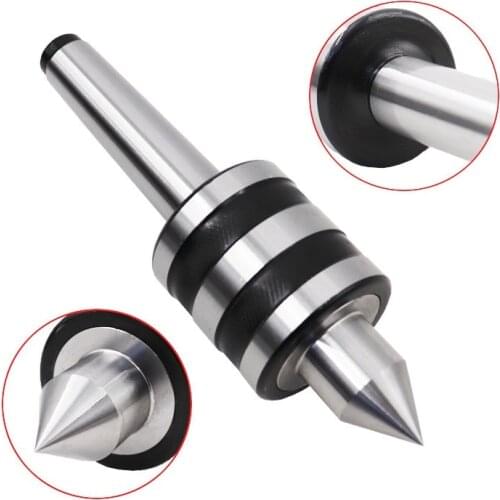 MT2 Live Center Lathe Milling Center Metal Work Revolving Center Black Double Knurling Lathe Machine Tool Accessory