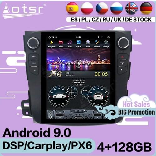 128G Tesla Screen Multimedia Stereo Android 9.0 Player For Mitsubishi Outlander 2006 2007 2008 2009 2010 2011 2012 GPS Head Unit