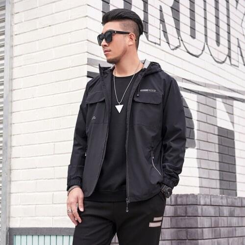 New Arrival Fashion Super Large Men Spring And Autumn Casual Loose Hooded Jacket Coat Plus Size XL 2XL 3XL 4XL 5XL 6XL 7XL