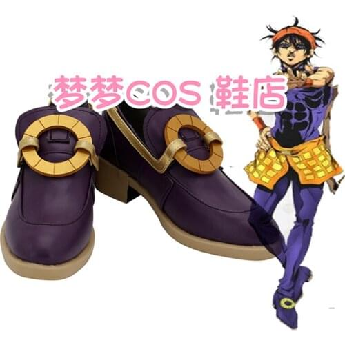 Anime JOJOs Bizarre Adventure Narancia Ghirga Cosplay Shoes Boots Custom Made European Size
